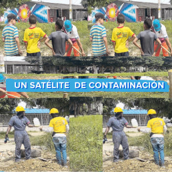 Un satélite de contaminación